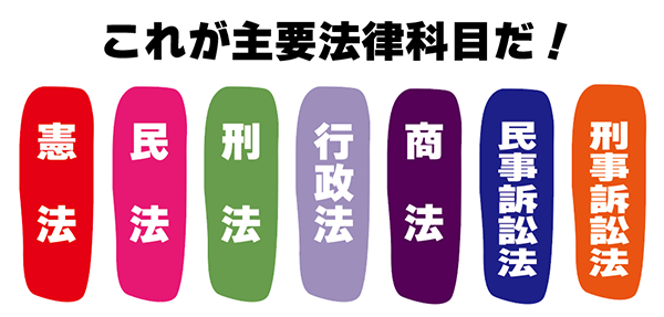 主要法律科目はこれだ!